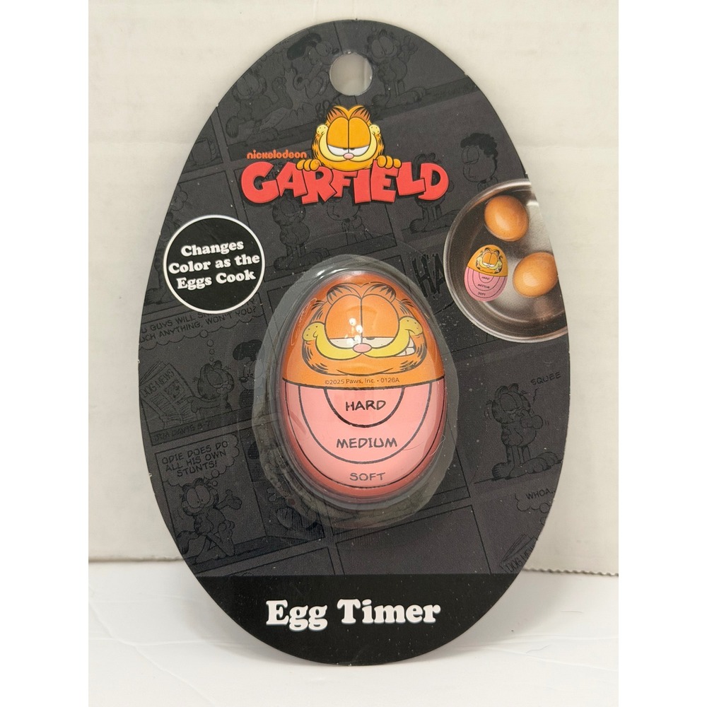 Nickelodeon Garfield Color Changing Egg Timer Soft Medium Hard Boiled New